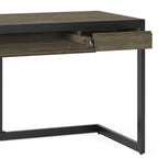 Solid Acacia Wood Industrial Desk – Distressed / Farmhouse, 1-Person