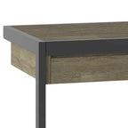 Solid Acacia Wood Industrial Desk – Distressed / Farmhouse, 1-Person
