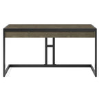 Solid Acacia Wood Industrial Desk – Distressed / Farmhouse, 1-Person