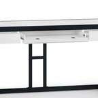 Solid Acacia Wood Industrial Desk – Distressed / Farmhouse, 1-Person