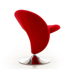 Manhattan Comfort Curl Akzent-Drehsessel aus Wollmischgewebe mit Chromgestell (2er-Set)