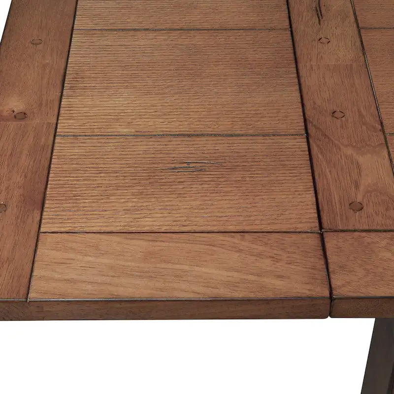 Treasures Rustic Oak 5-piece Sheaf Back Retractable Dinette Set