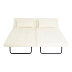 Sleeper Chair Bed, 4 In 1 Multi-Function Convertible Ottoman Bed, Breathable Linen Bed Chair, Convertible Sofa Bed