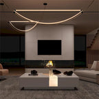 Storage Masterpiece Contemporary White Coffee Table Colorful LED Edge - 55.1W