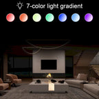 Storage Masterpiece Contemporary White Coffee Table Colorful LED Edge - 55.1W