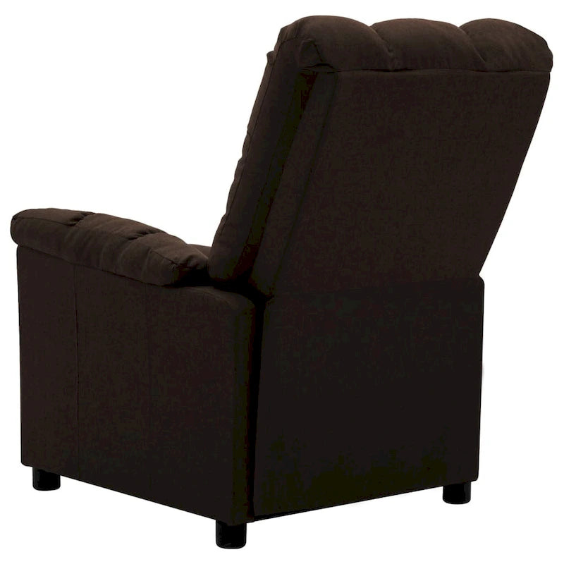 vidaXL Massage Recliner Dark Brown Fabric - 29.1 x 39 x 40.2