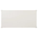White Painted Wood Coffee Table with Slatted Shelf, 1-Piece