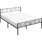 Bed Frame with Storage, with Vintage Pattern Headboard and Footboard, Load Up to 800Lbs