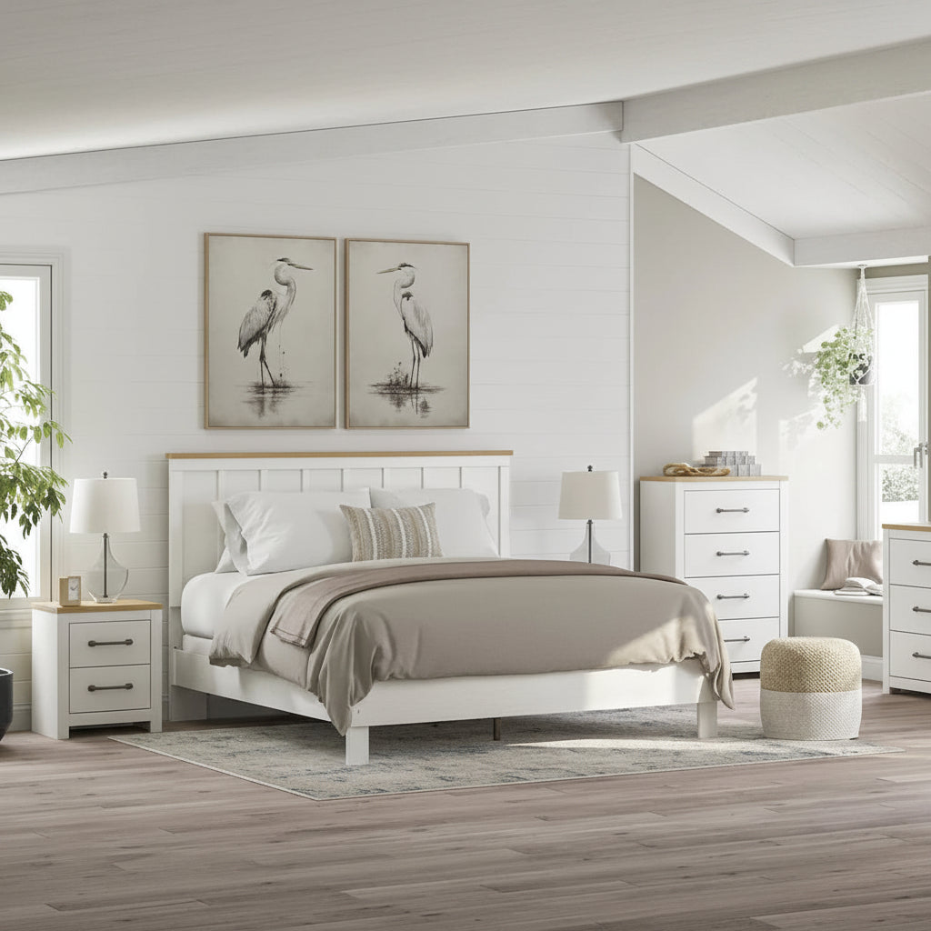 Signature Design by Ashley Linnocreek White/Brown Panel Headboard