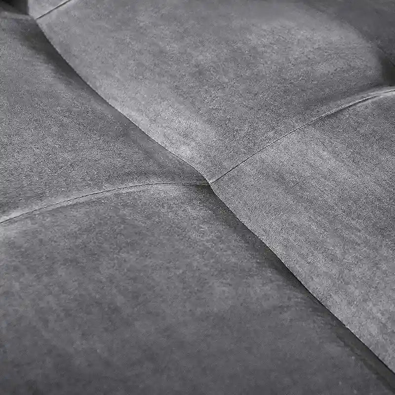Steel Gray Convertible Mini Futon Sofa – Seats 2, Folds to Bed