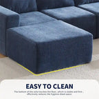 Modular U Shaped Sectional Sofa,Luxury Chenille Floor Couch Set
