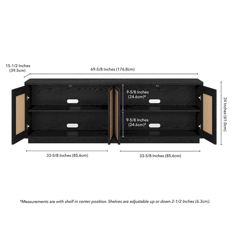 Pryce Rectangular TV Stand for TV's up to 78 - 70 Wide