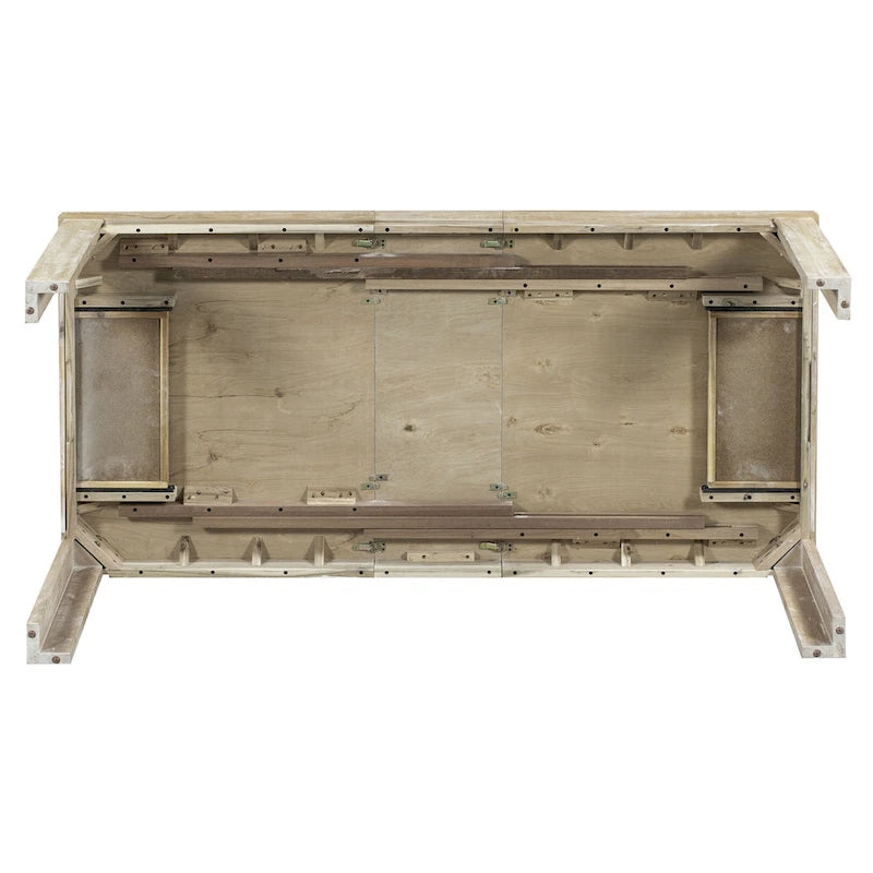 7-Piece Wooden Dining Table Set with 12 Leaf