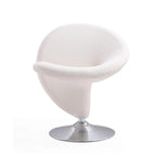 Manhattan Comfort Curl Akzent-Drehsessel aus Wollmischgewebe mit Chromgestell (2er-Set)