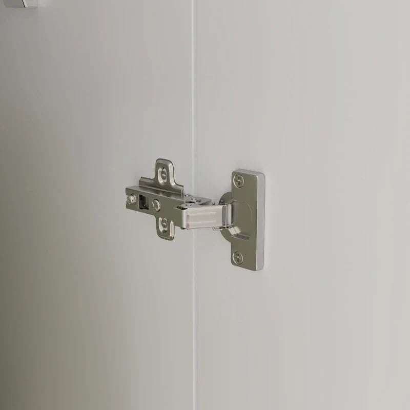 Armoire à deux portes autoportante pour chambre avec tringle à vêtements