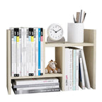 Black / Beige / White / Brown 2-Section Wooden Desk Organizer – Single Use