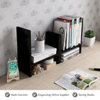 Black / Beige / White / Brown 2-Section Wooden Desk Organizer – Single Use