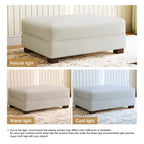 Grand pouf décoratif moderne en velours côtelé