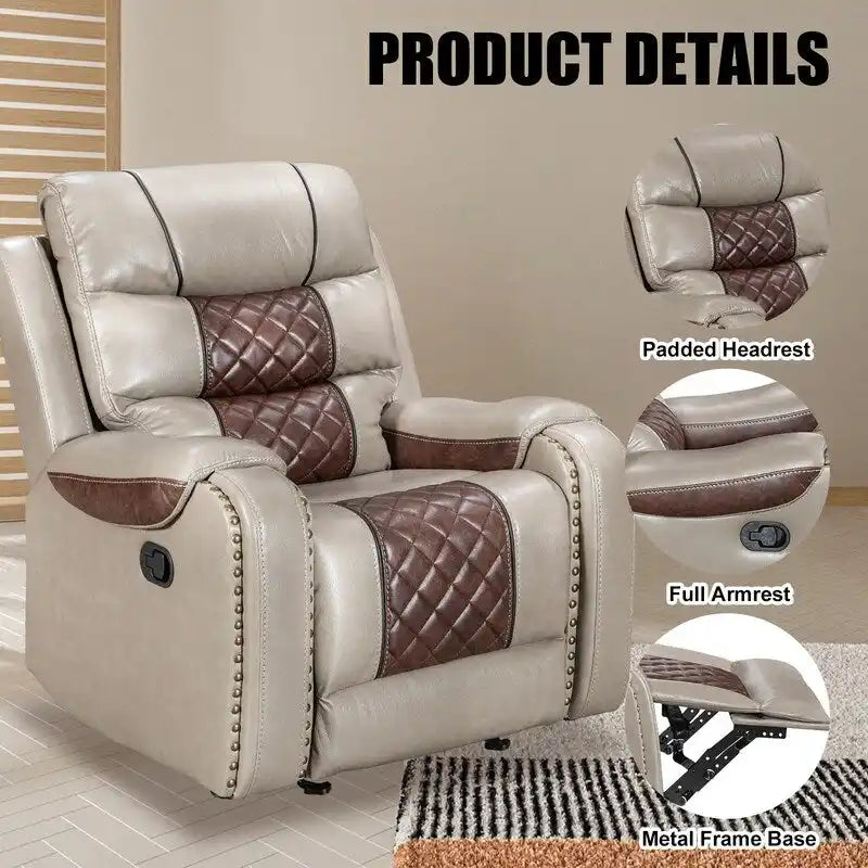 Großer Relaxsessel aus Kunstleder im amerikanischen Design für das Wohnzimmer