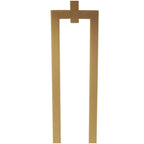 Marble Geometric Side End Accent Table with Gold Metal Rectangular Stand - White - Roche River Decor