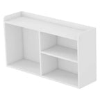 Whisen laag halfhoog bedframe van eenpersoonsformaat voor kinderen, met glijbaan, verplaatsbare boekenplank met opbergruimte en veiligheidsleuningen