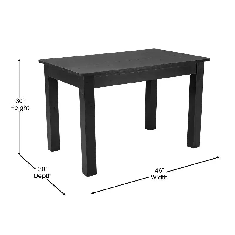 Flash Furniture rechthoekige boerderij-eettafel van massief grenenhout, 46 x 30