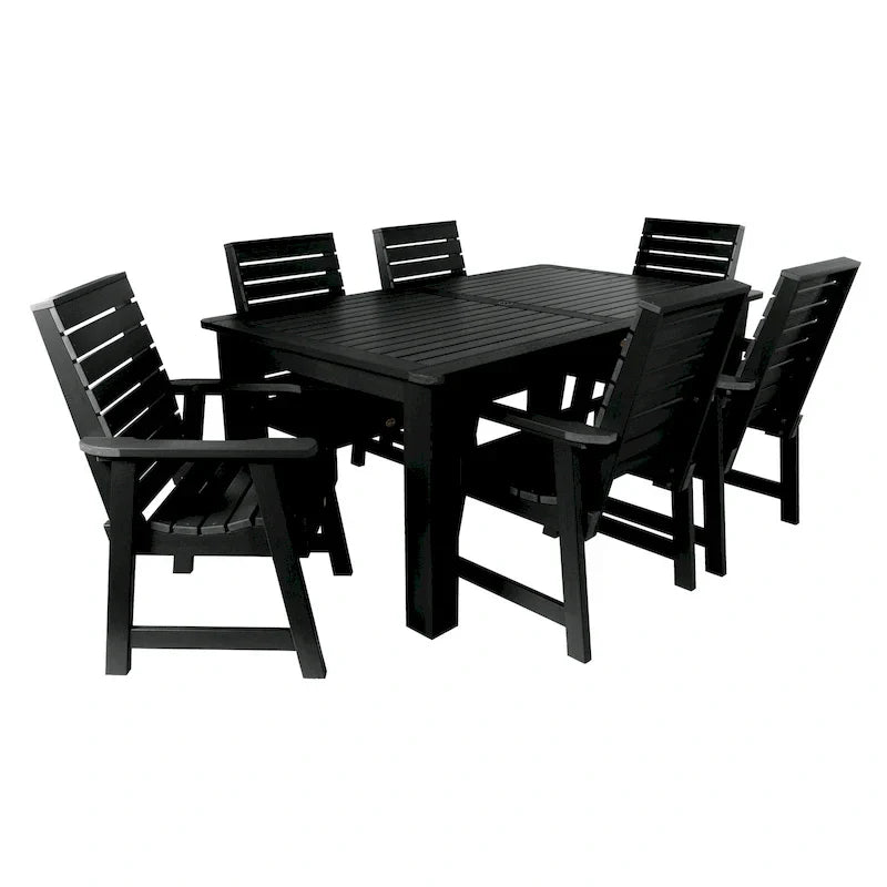 Conjunto de refeição para exterior HIGHWOOD PROFESSIONAL de 7 peças, 42x72
