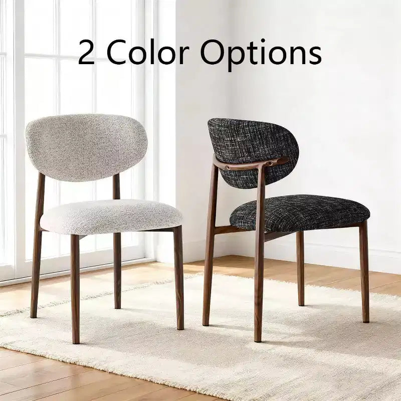 Set aus 4 modernen gepolsterten Esszimmerstühlen mit geschwungener Rückenlehne, armlose Seitenstühle mit Eisenrahmen für Esszimmer und Küche - Panipeachy
