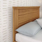 Cadre de lit double de style champêtre Plank+Beam avec tête de lit, lit plateforme en bois massif