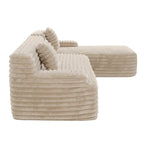Modułowa sofa narożna Cloud, nowoczesna tapicerowana kanapa z 2 poduszkami dekoracyjnymi, dowolnie konfigurowana, w kształcie litery L