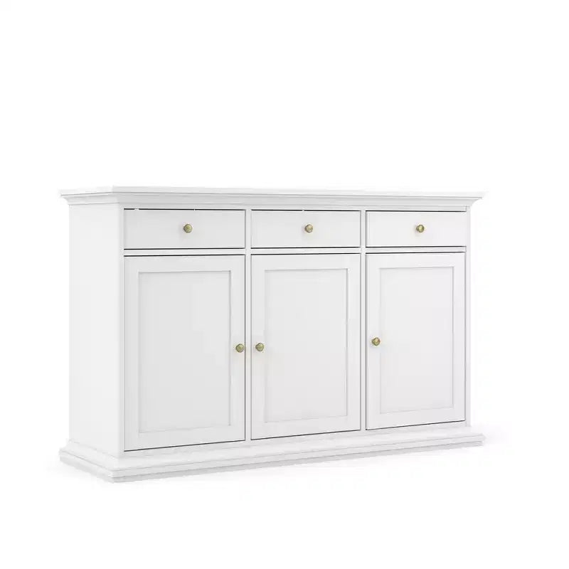 Tvilum, dressoir met 3 deuren en 3 laden, wit