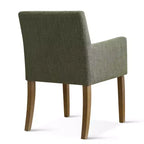 Set di 6 sedie da pranzo imbottite con braccioli, poltroncine moderne in lino con gambe in legno, sedie decorative per sala da pranzo e soggiorno - Panipeachy