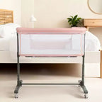 Culla per neonati con ruote ?? beige / grigio / rosa, culla co-sleeping, per 1 neonato