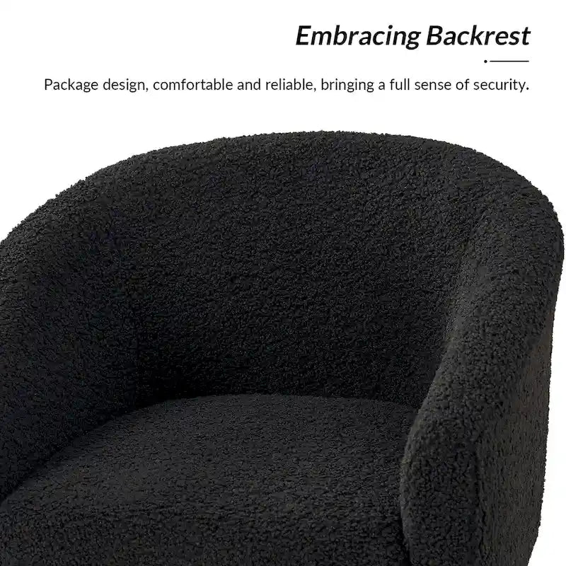 Sheila moderner Bouclé-Sessel, 30 W, mit Massivholzbeinen, 2er-Set von HULALA HOME