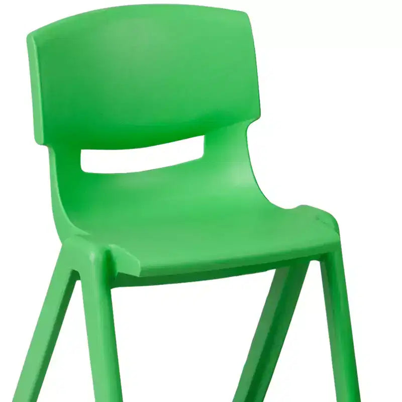 Conjunto Emma and Oliver de mesa retangular de atividades em plástico, com altura ajustável, 23.625W x 47.25L e 6 cadeiras