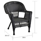 4-teiliges Gesprächsset aus Rattan für die Terrasse
