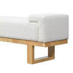 Christopher Knight Home Paulina Modern Rubberwood Boucle Upholstered Bench
