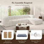 Christopher Knight Home Keri 122 moderne L-vormige hoekbank van schuim met hoge dichtheid en lage rugleuning