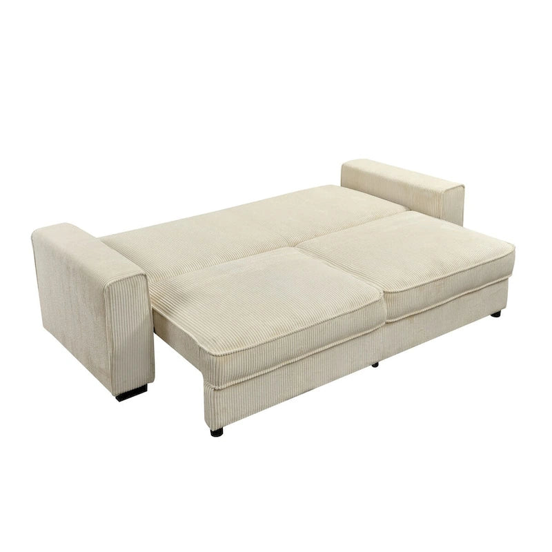 Roomfitters großes Schlafsofa mit Stauraum, modernes 3-Sitzer-Sofa, gepolsterte Rückenlehne, für kleine Räume