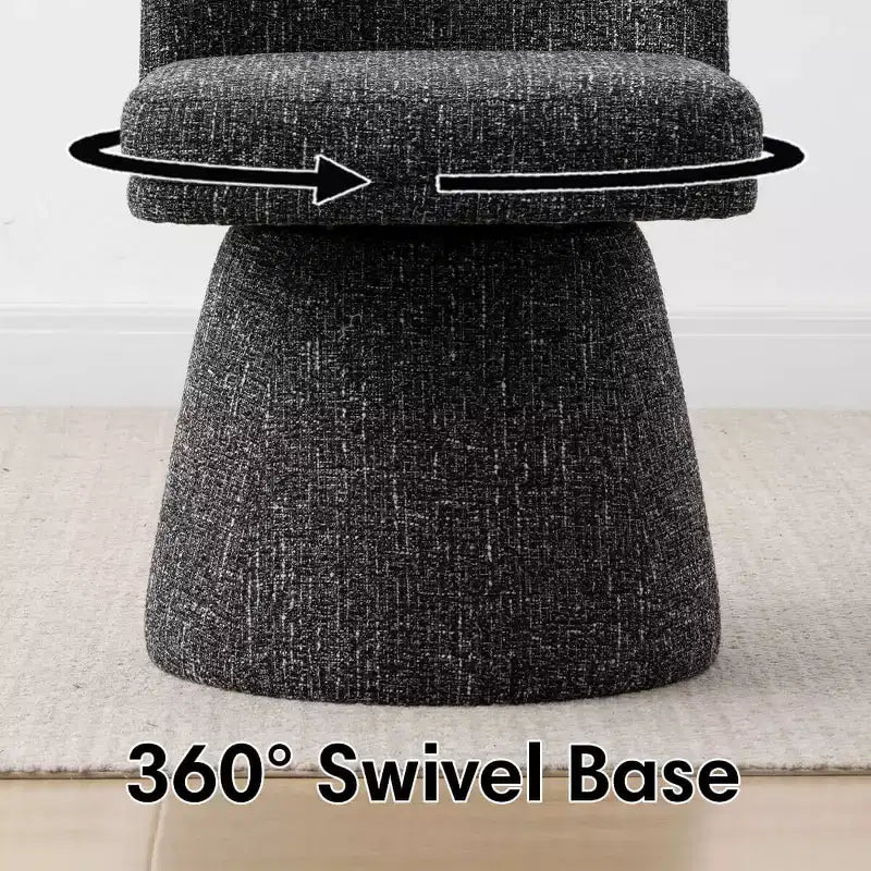 Set di 6 sedie da pranzo moderne girevoli a 360 e senza braccioli, con base a piedistallo, eleganti sedie d'accento per cucina, sala da pranzo o ufficio-Panipeachy