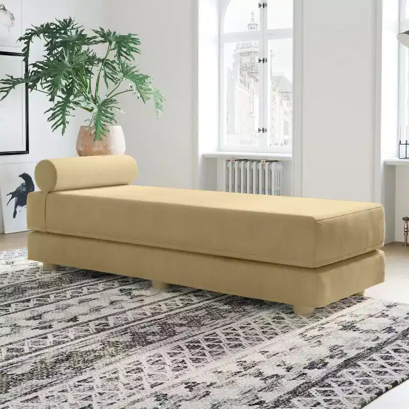 Tagesbett / ausziehbares Schlafsofa in Queen-Size - Microvelvet