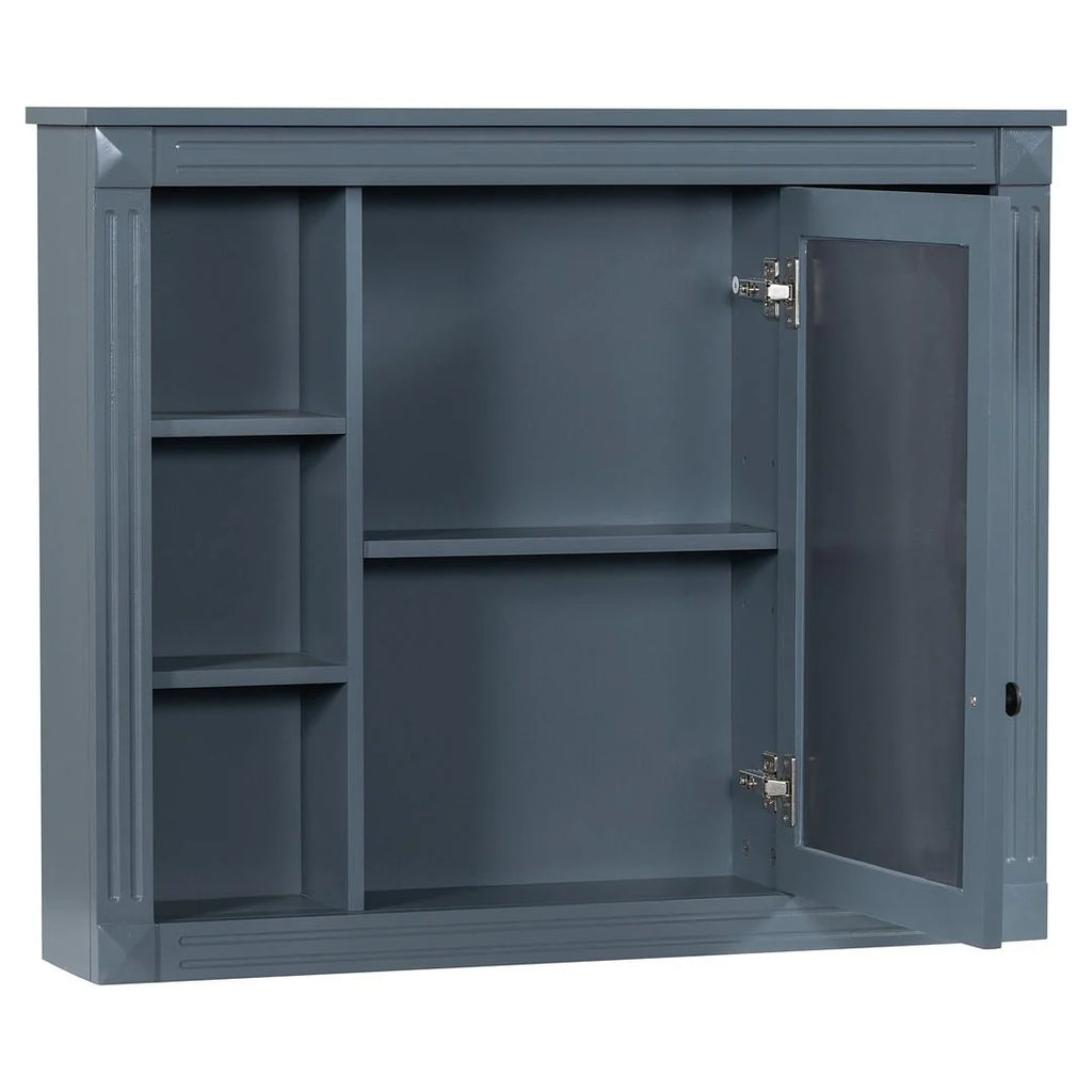 Meuble-lavabo de salle de bains moderne de 36' avec lavabo intégré et armoire à miroir, 2 portes et 2 tiroirs