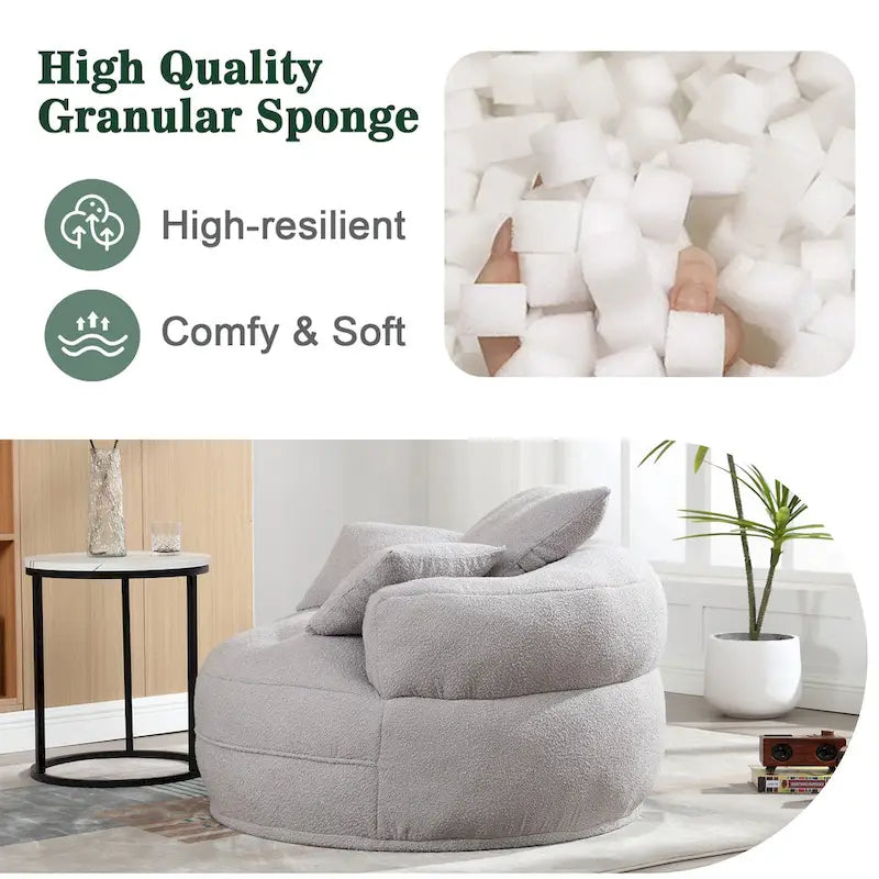 Fauteuil rond de relaxation ?C blanc/bleu/gris/jaune/orange/rouge rosé/bleu marine/vert, 1 ou 2 places