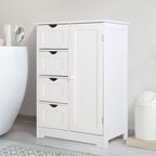 VEIKOUS Bathroom Floor Storage Cabinet with 4 Drawers