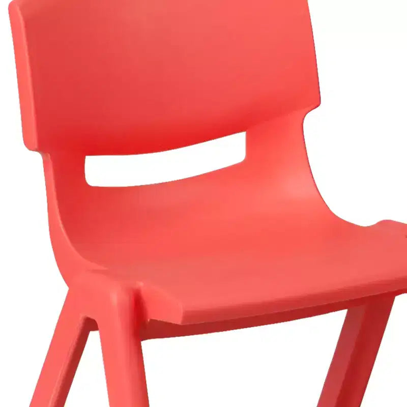 Conjunto Emma and Oliver de mesa retangular de atividades em plástico, com altura ajustável, 23.625W x 47.25L e 6 cadeiras