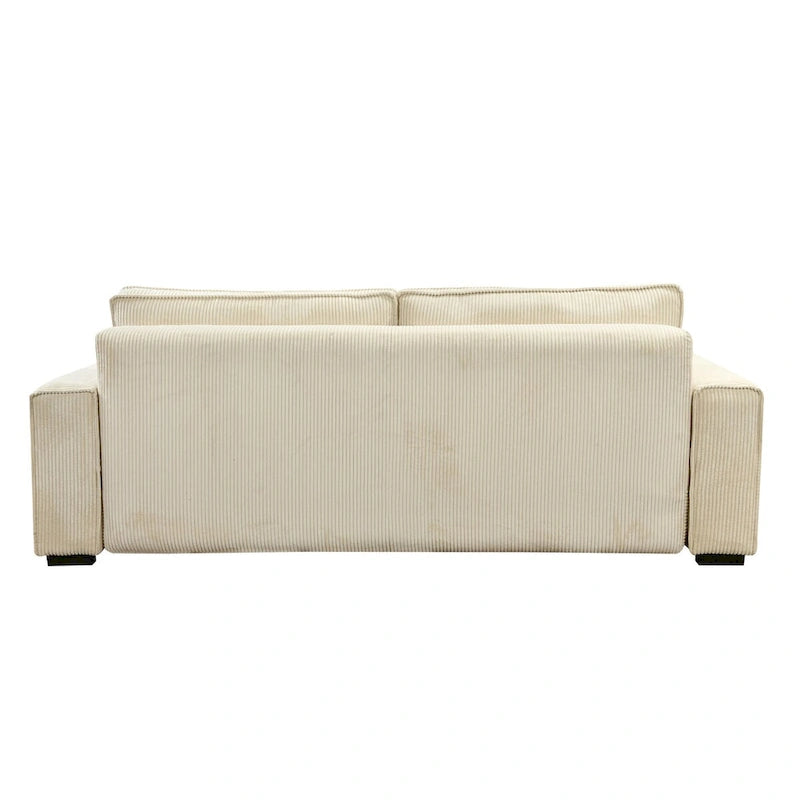 Divano letto grande Roomfitters con contenitore, divano moderno a 3 posti, divano imbottito con schienale per piccoli spazi