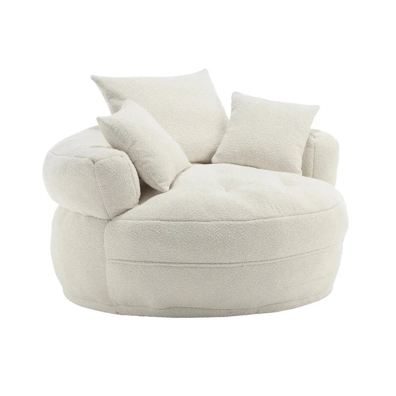 Fauteuil rond de relaxation ?C blanc/bleu/gris/jaune/orange/rouge rosé/bleu marine/vert, 1 ou 2 places