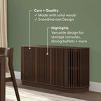 Buffet Contour Plank+Beam en bois massif avec 3 portes, meuble TV de 59 pour le salon