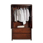 Kleiderschrank aus Massivholz mit 2 Türen - 41x72x22