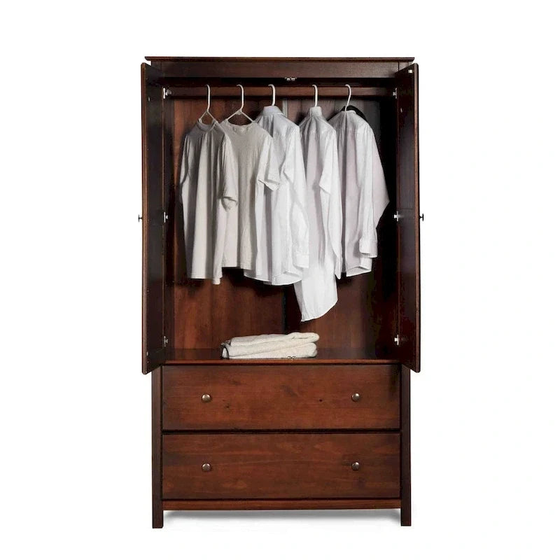 Kleiderschrank aus Massivholz mit 2 Türen - 41x72x22